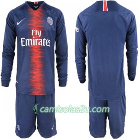 Camisolas de Futebol Paris Saint Germain Criança Equipamento Principal 2018/19 Manga Comprida
